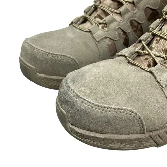 Reebok Tactical Boots Mens 11 Tan Camo 8in Floatride Energy Side Zip Military - Picture 8 of 13